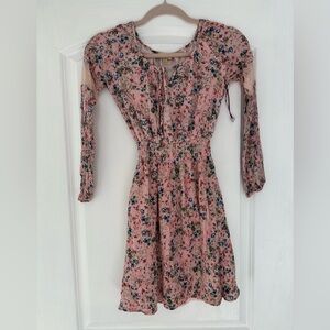 Princess Vera Wang Juniors Pink Floral Dress With Lace Details